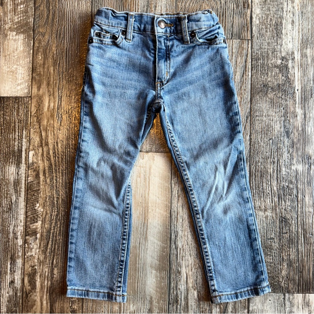 True Craft Flex Jeans Toddler Boy Size 4 - Adjustable Waist — Medium Wash Denim